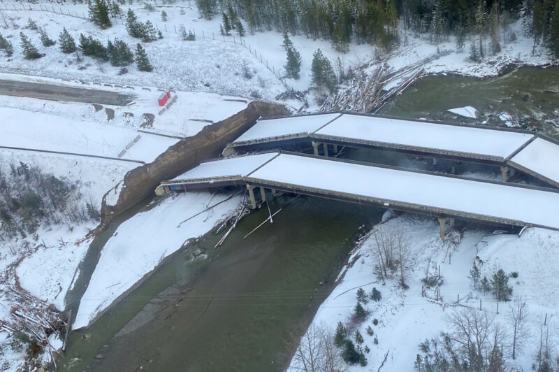 Damaged bridge