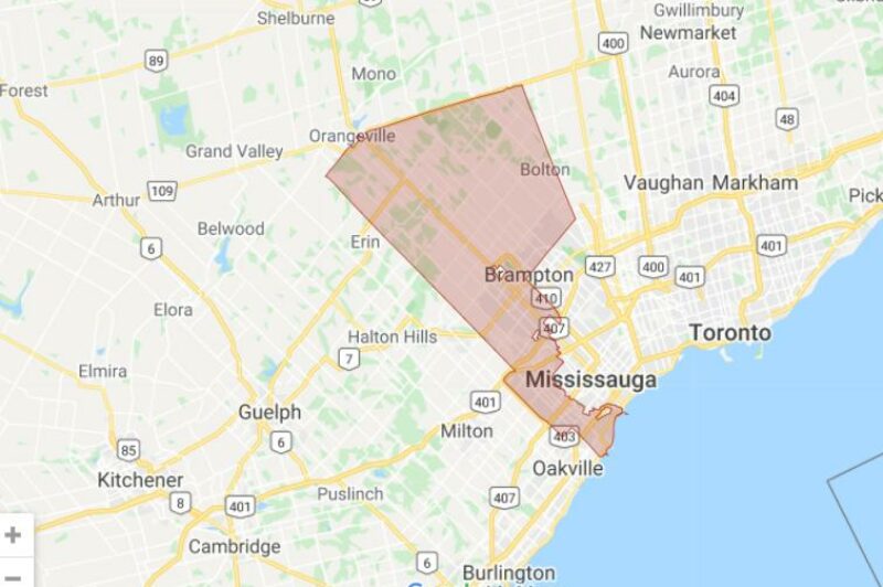 Map of Peel strike