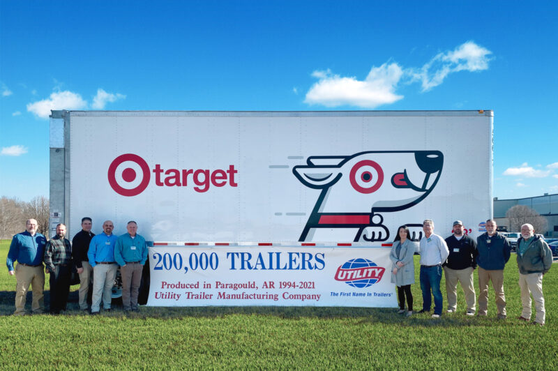 Utility Trailer with Target markings