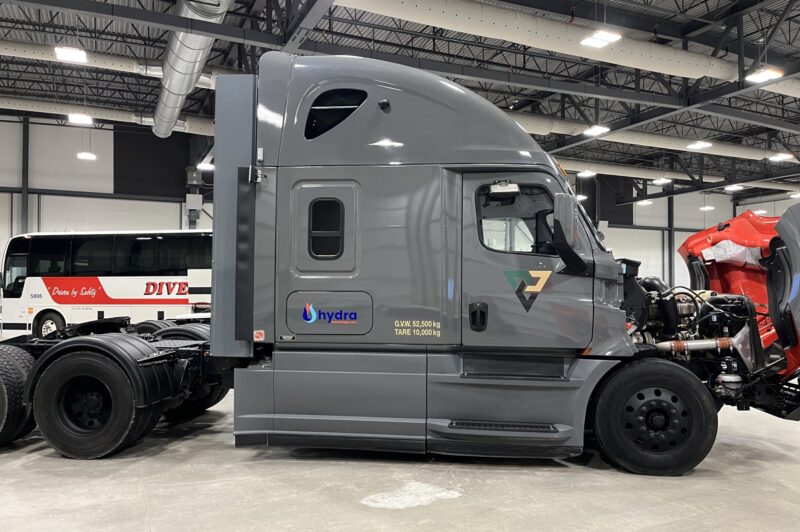 A truck on display