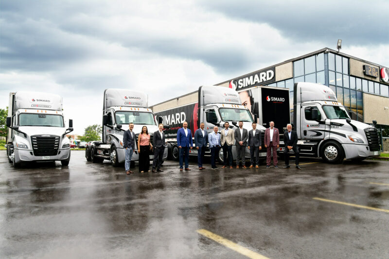 1. Sylvain Cabanetos, Account Manager, Cleo 2. Asma Merdassi, Project Manager, Cleo 3. Jeff Desruisseaux, CEO, Cleo 4. Ferris Abraham, VP, Simard Transport 5. Donald Abraham, VP, Simard Transport 6. Joe Vannelli, CEO, Simard Transport 7. Brandon Abraham, Director, Shared Services, Finance, Simard Transport 8. Thierry Salem, Director, Sales, Globocam 9. Guillaume Chénard, VP, Sales, Globocam 10. Normand St-André, Sales Manager, Globocam 11. Guy Landry, SVP, Sales, Globocam (CNW Group/Cléo)