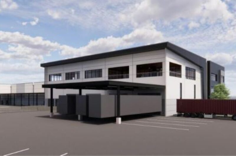 DTNA's new facility image projection