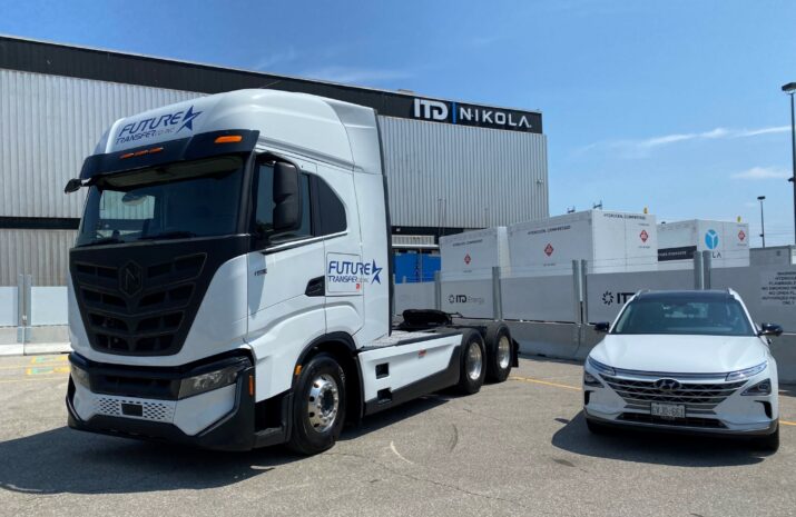 ITD facility with hydrogen vehicles in front