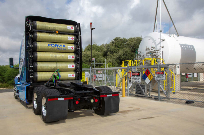 Picture of a hydrogen-powered truck
