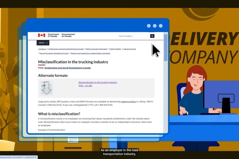 A screengrab from the ESDC video
