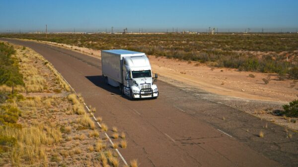 Truck on the track