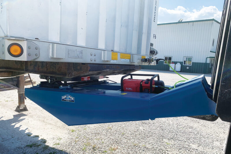 Picture of a forklift trailer mover