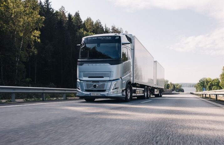 Volvo-'s European LNG truck on the road