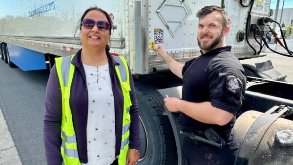 Orinder Pal Sandhar and a police officer