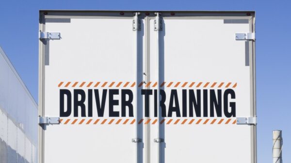 Driver training written on back of truck