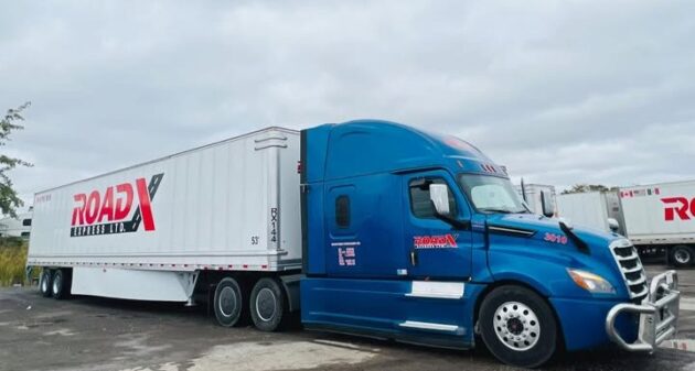 RoadX Express-branded truck and trailer