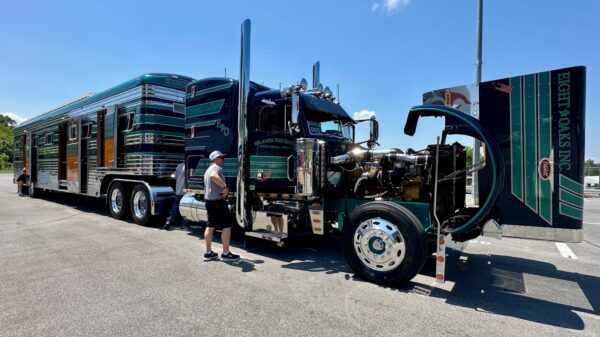 A green truck
