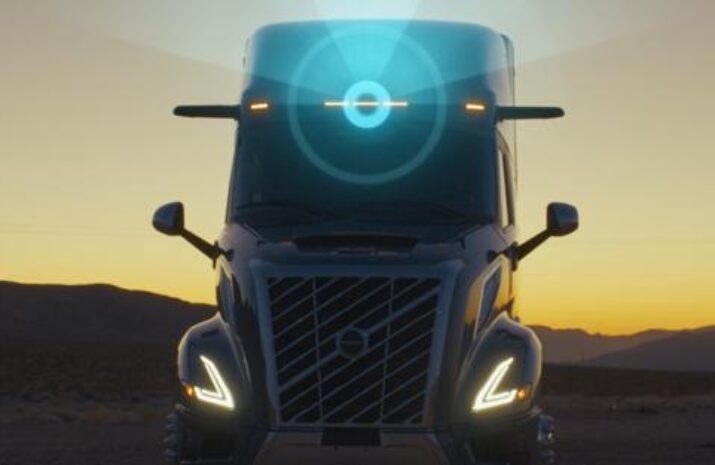 Volvo truck with concept of Volvo Trucks adds unattended