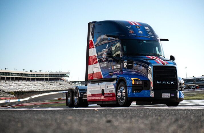 Mack Pioneer trucks receive military-themed wraps for NASCAR season article image