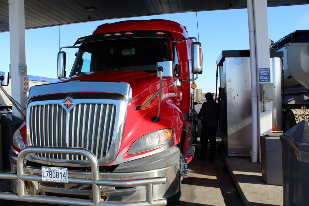 driver fueling at cardlock
