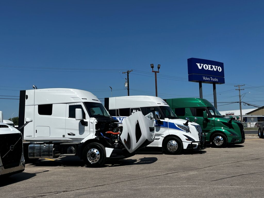 Trucks on Volvo lot