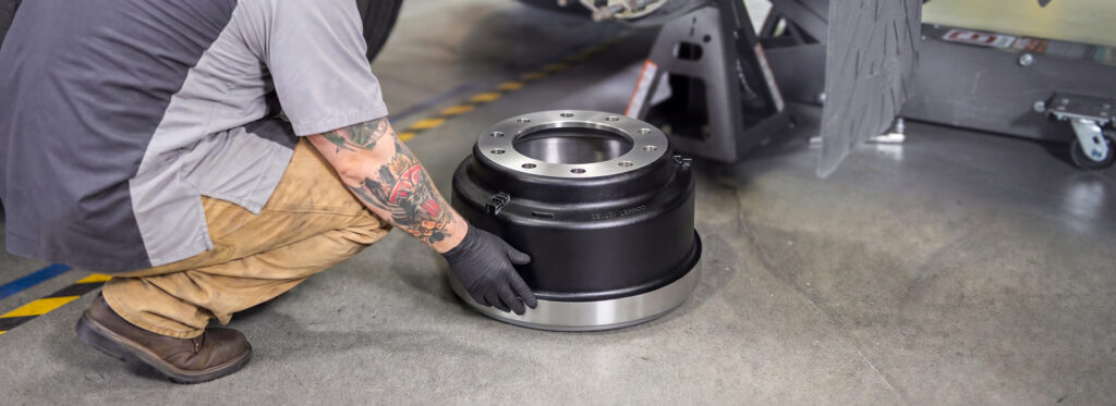 ConMet brake drum in shop
