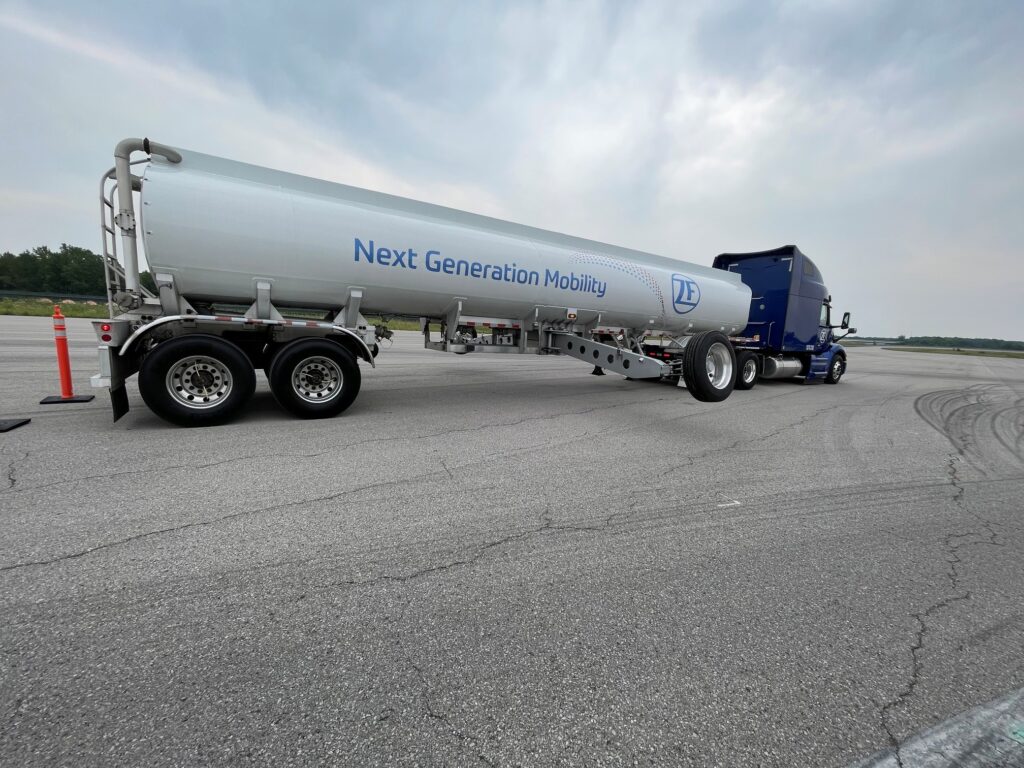 ZF tanker trailer on track