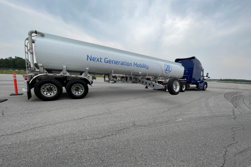 ZF tanker trailer on track